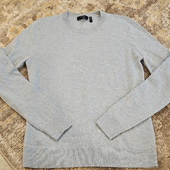 Theory The Easy Crew Soft Cashemere Sweater Blue - Picture 2 of 5